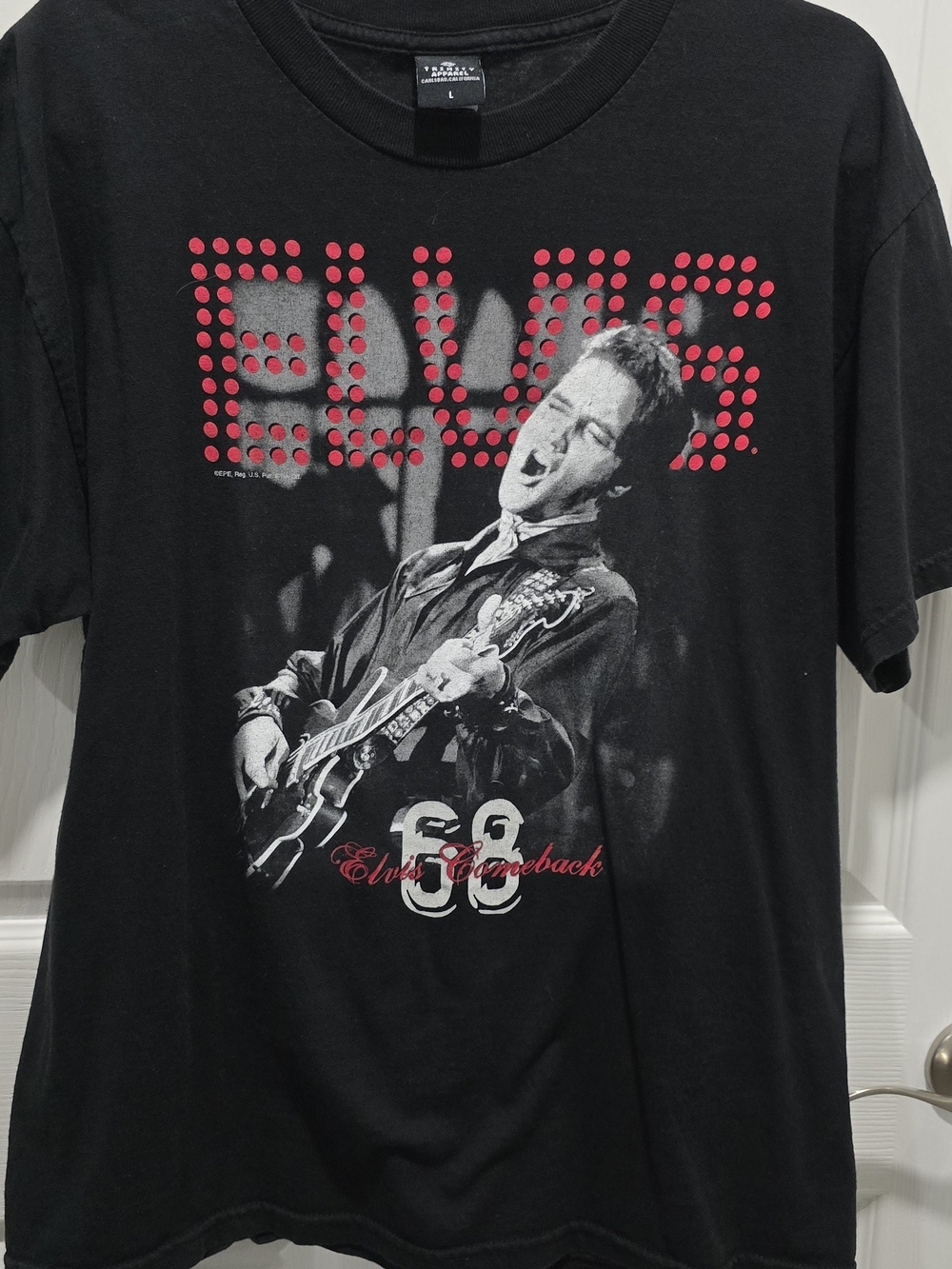 Black Elvis Graphic Short Sleeve Tee